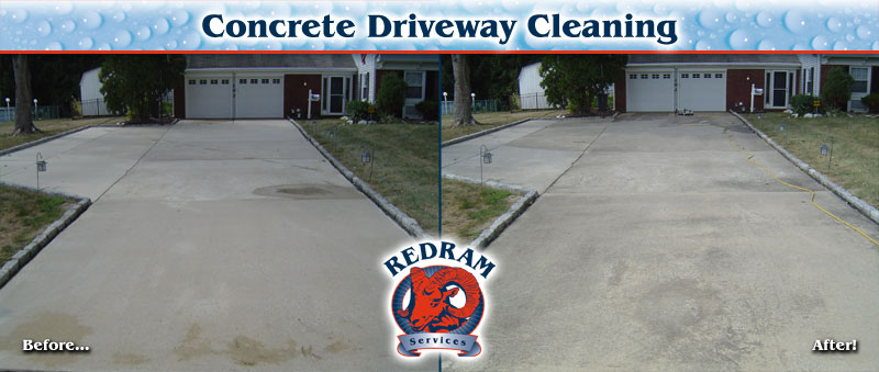 Concrete cleaning Before and After